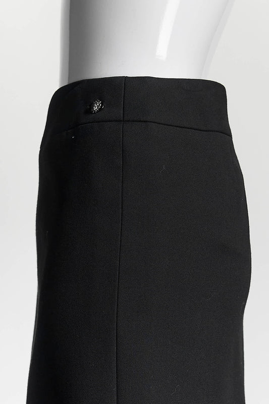 Chanel black pencil skirt 42