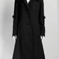Chloe Black Wool Coat with Fur Detail on Collar 38