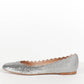 Chloe Silver Sparkle Flats 41