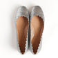 Chloe Silver Sparkle Flats 41