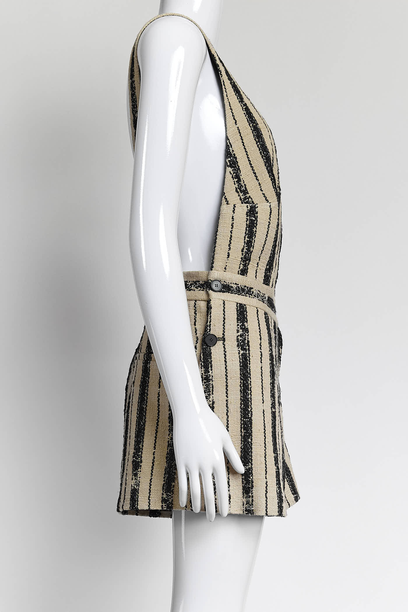 Christian Dior Beige/Navy Striped Romper 2020 Spring/Summer