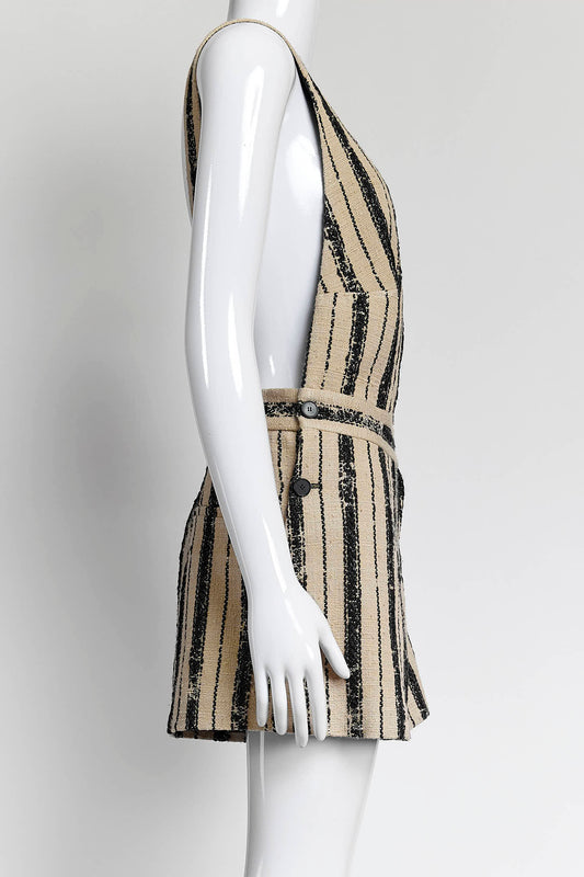 Christian Dior Beige/Navy Striped Romper 2020 Spring/Summer