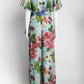 Dolce & Gabbana Blue with Floral Printed Silk Jumpsuit 40