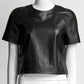 Christian Dior Black Leather Short-sleeved Top F34 US2