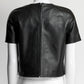 Christian Dior Black Leather Short-sleeved Top F34 US2