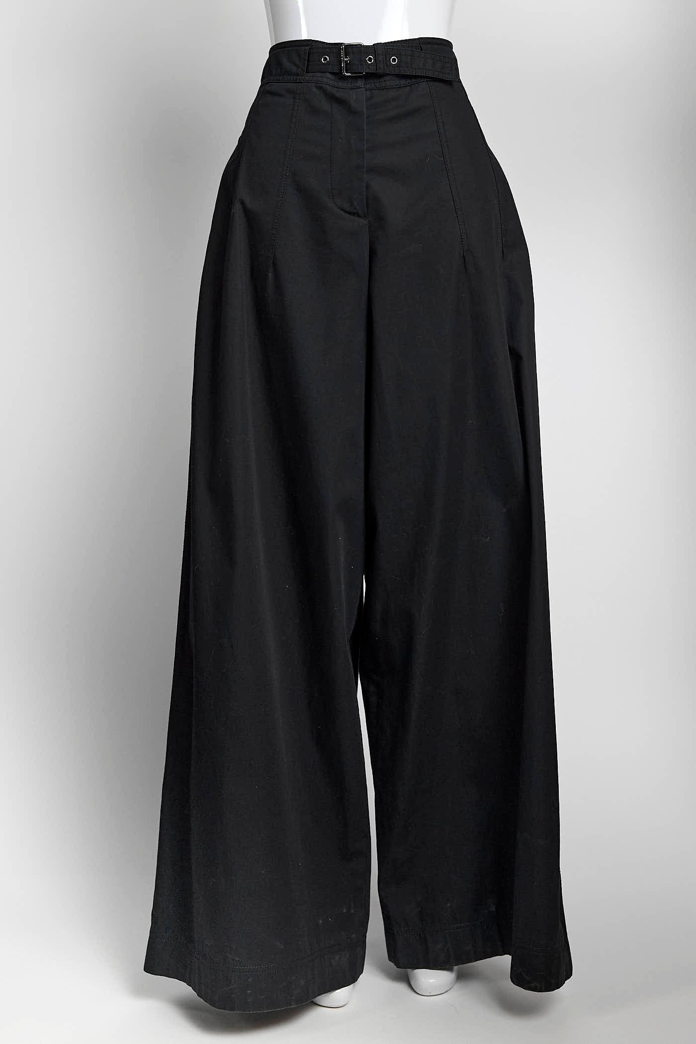 Christian Dior Black Wide Cotton Jeans 4
