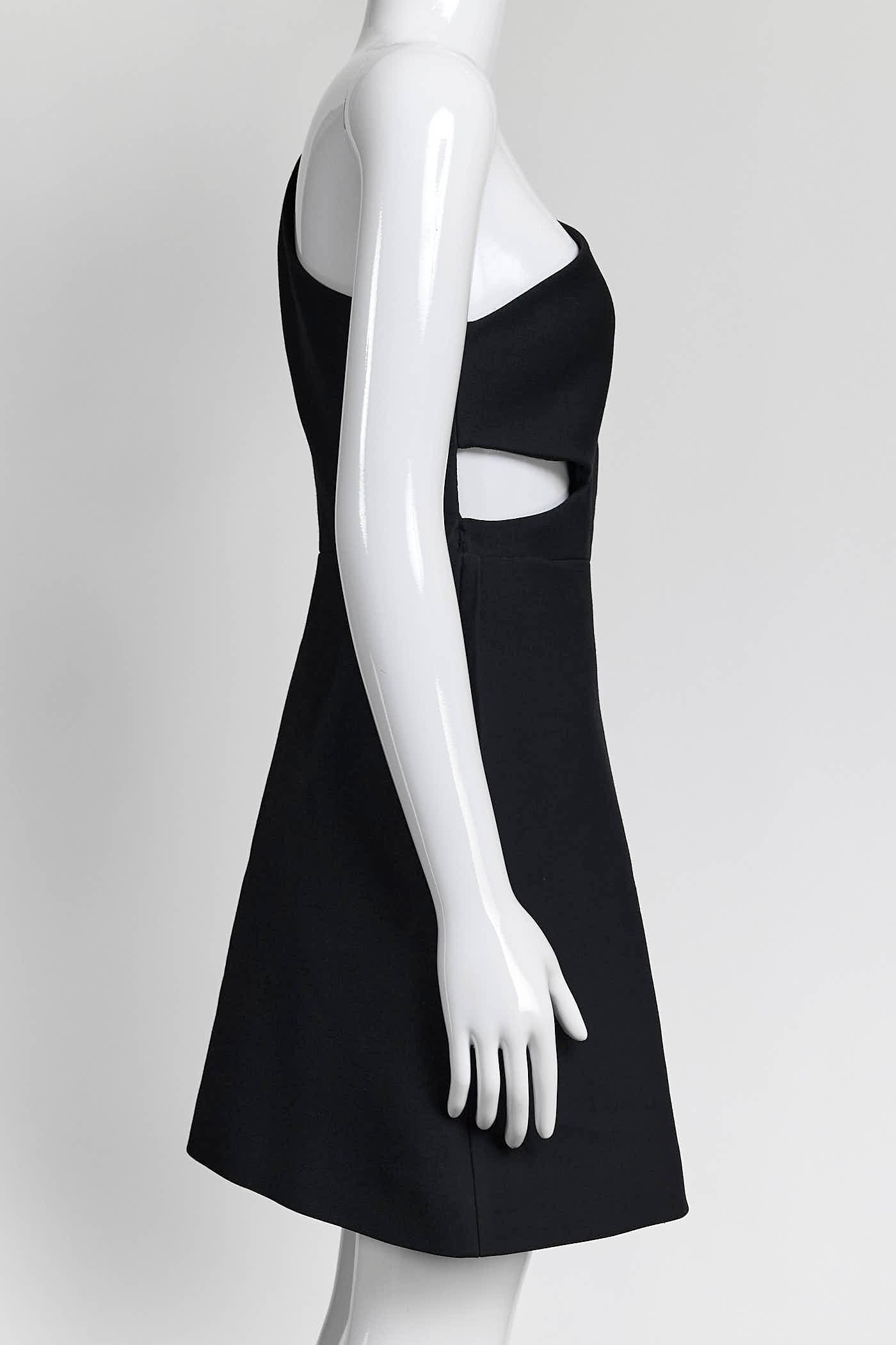 Christian Dior Black Wool Mini Dress 38