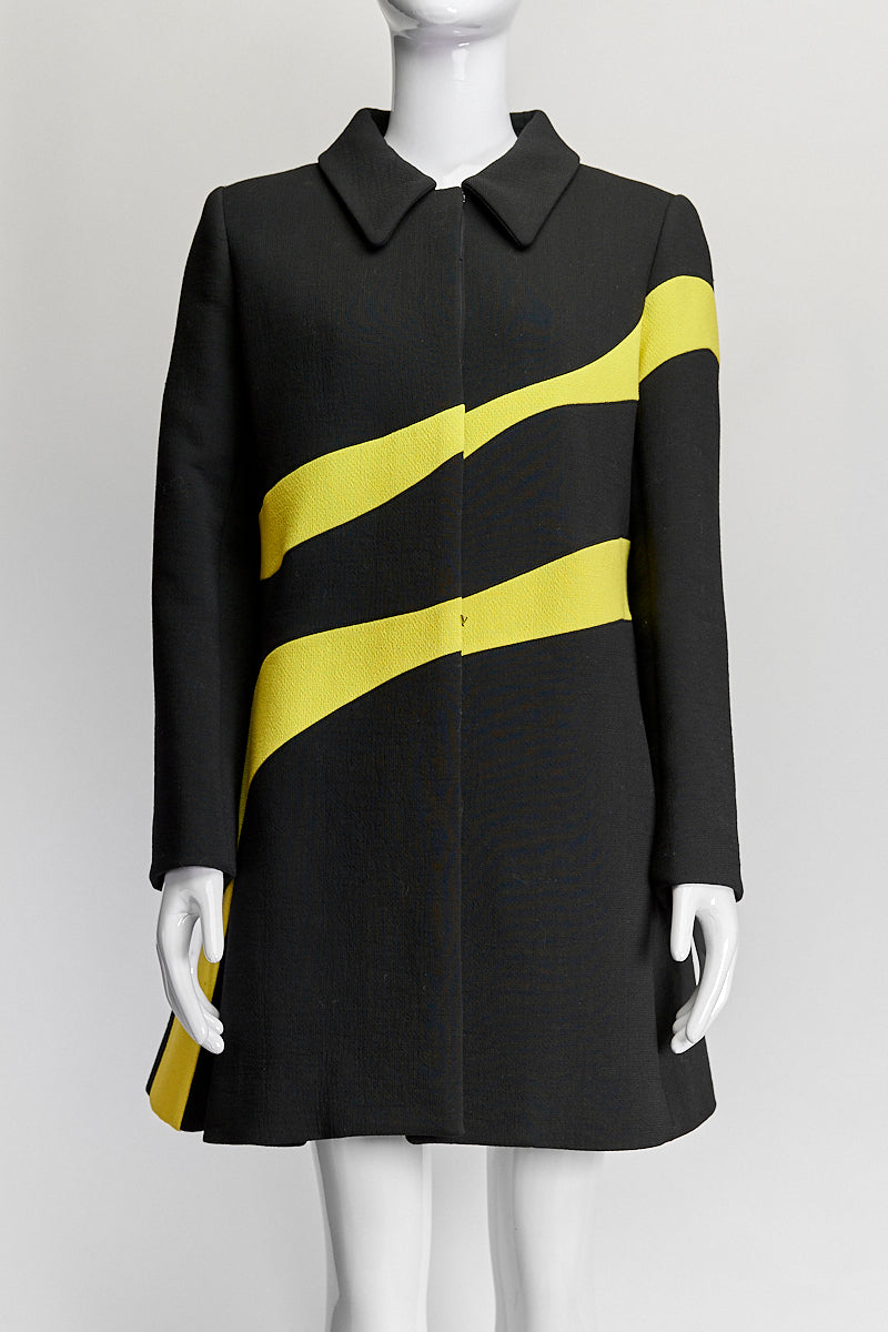 Christian Dior Black/Yellow Coat IT 46