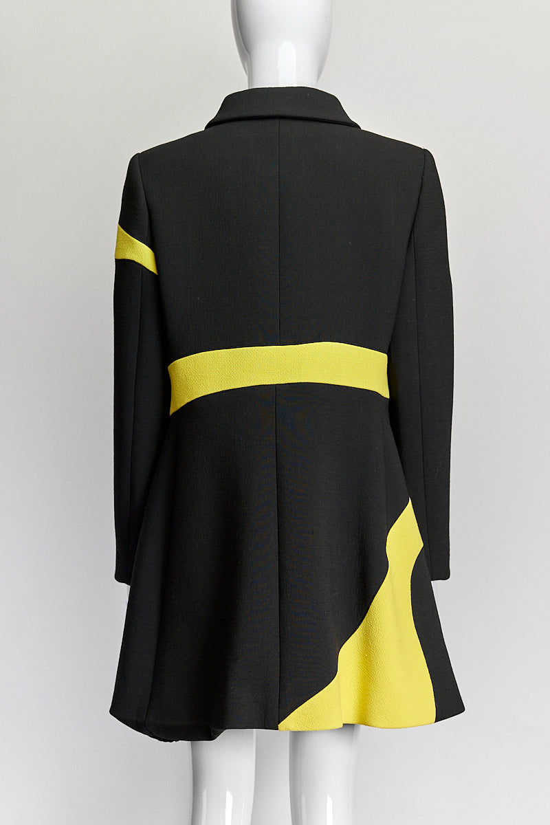 Christian Dior Black/Yellow Coat IT 46