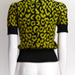 Christian Dior Black/Yellow Leopard Print Sweater US6