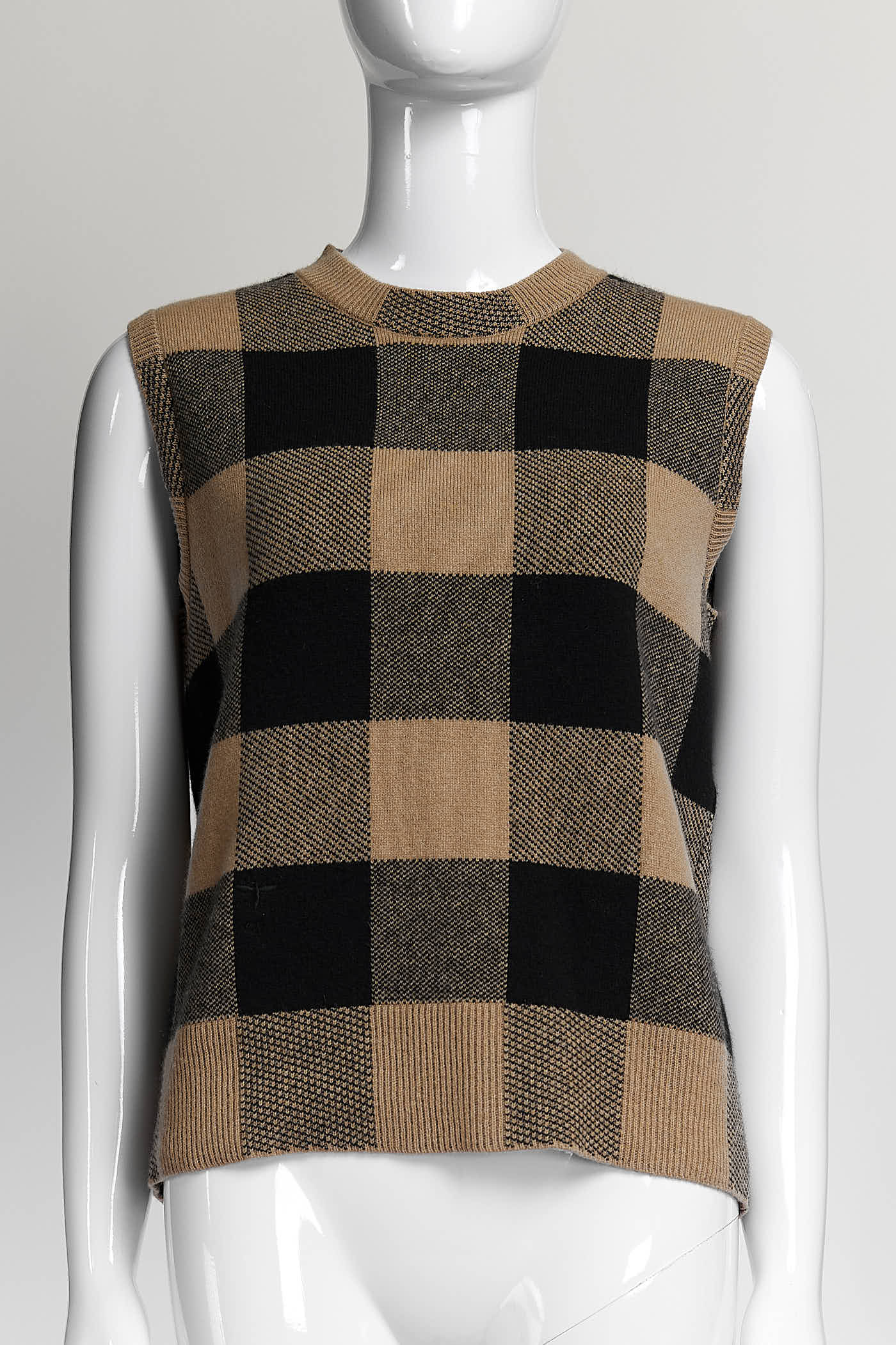Christian Dior Checked Cashmere Vest FR38