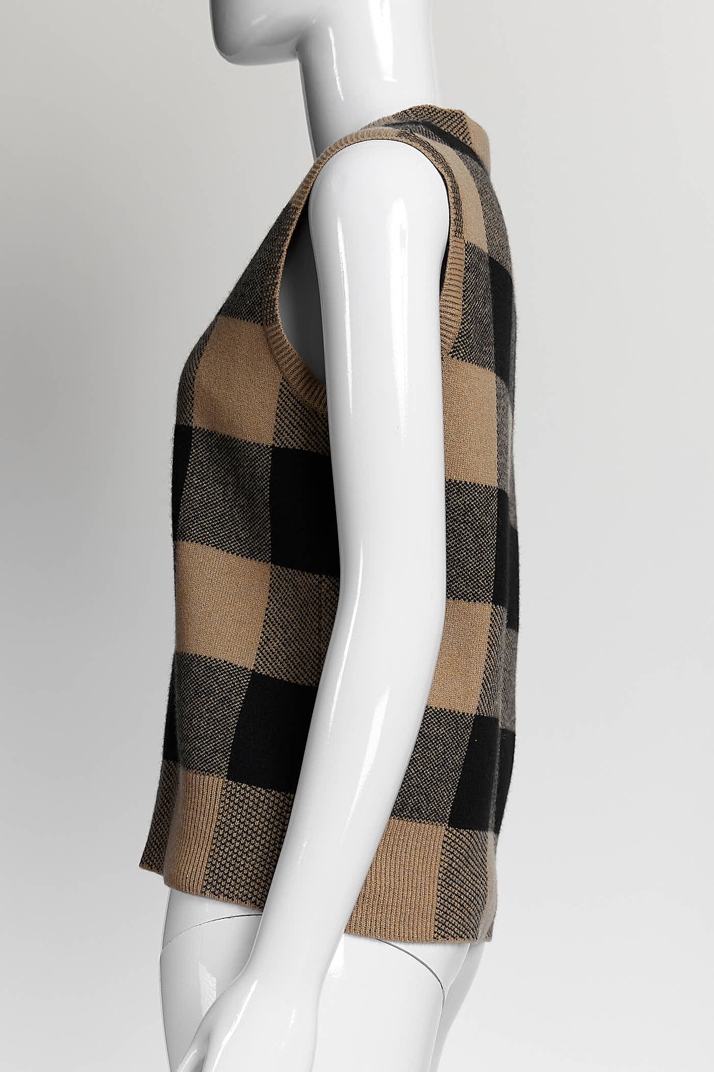 Christian Dior Checked Cashmere Vest FR38