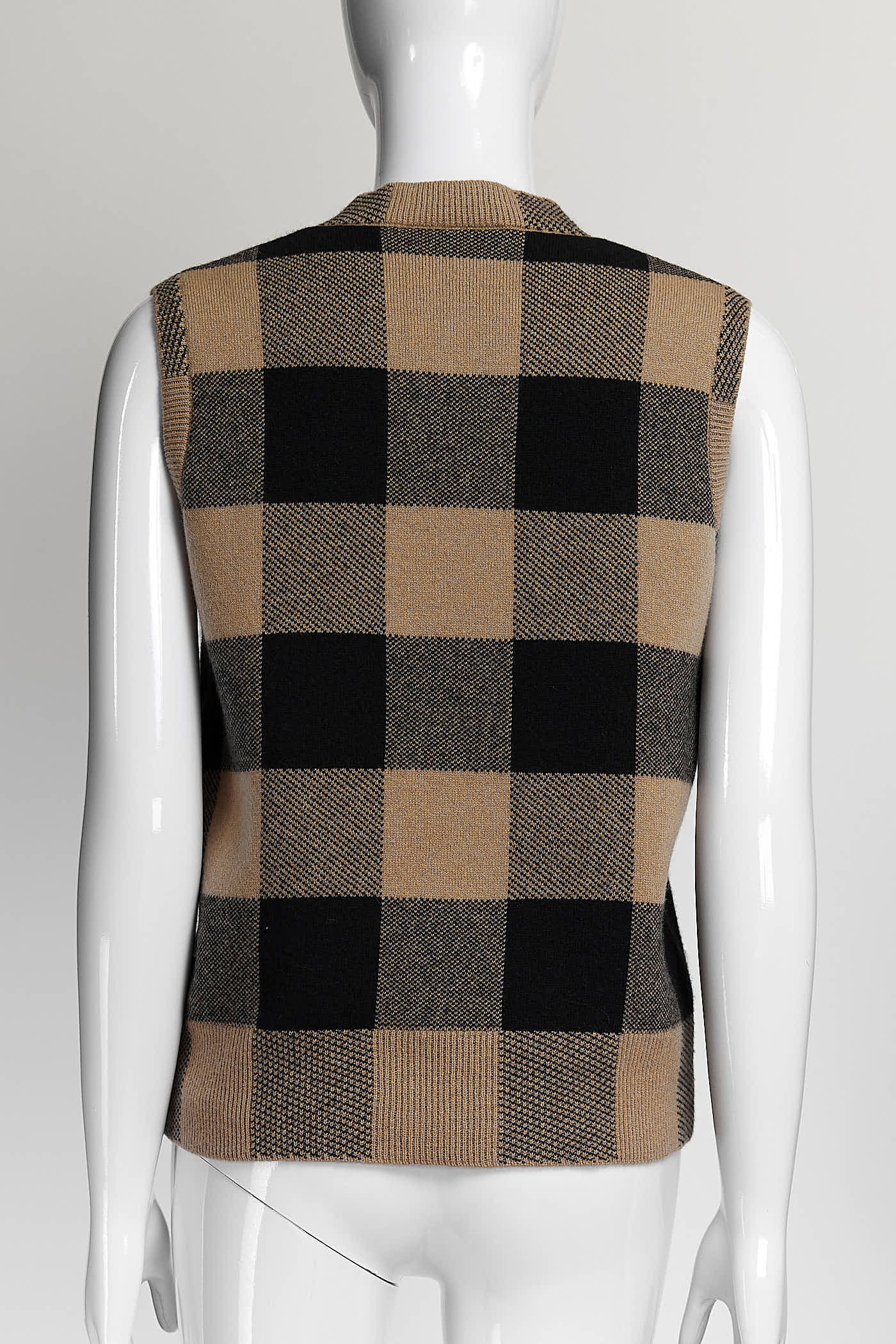Christian Dior Checked Cashmere Vest FR38