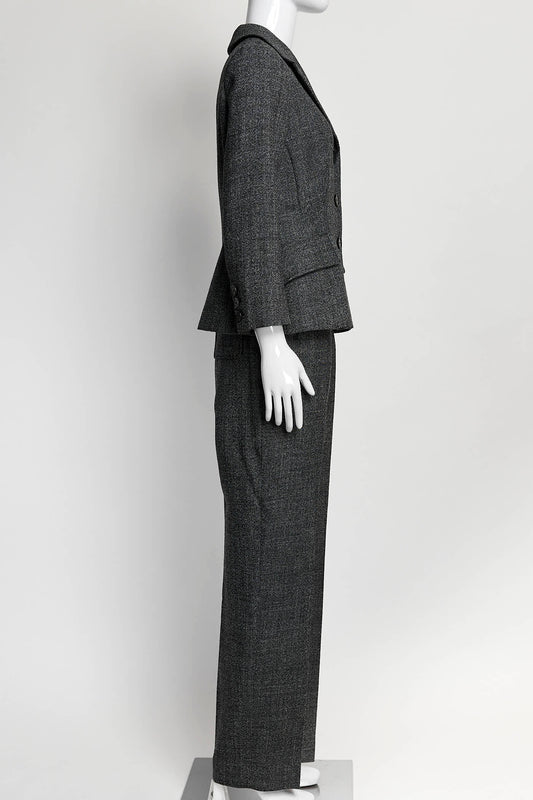 Christian Dior Gery Wool Suit Blazer with Pant 38