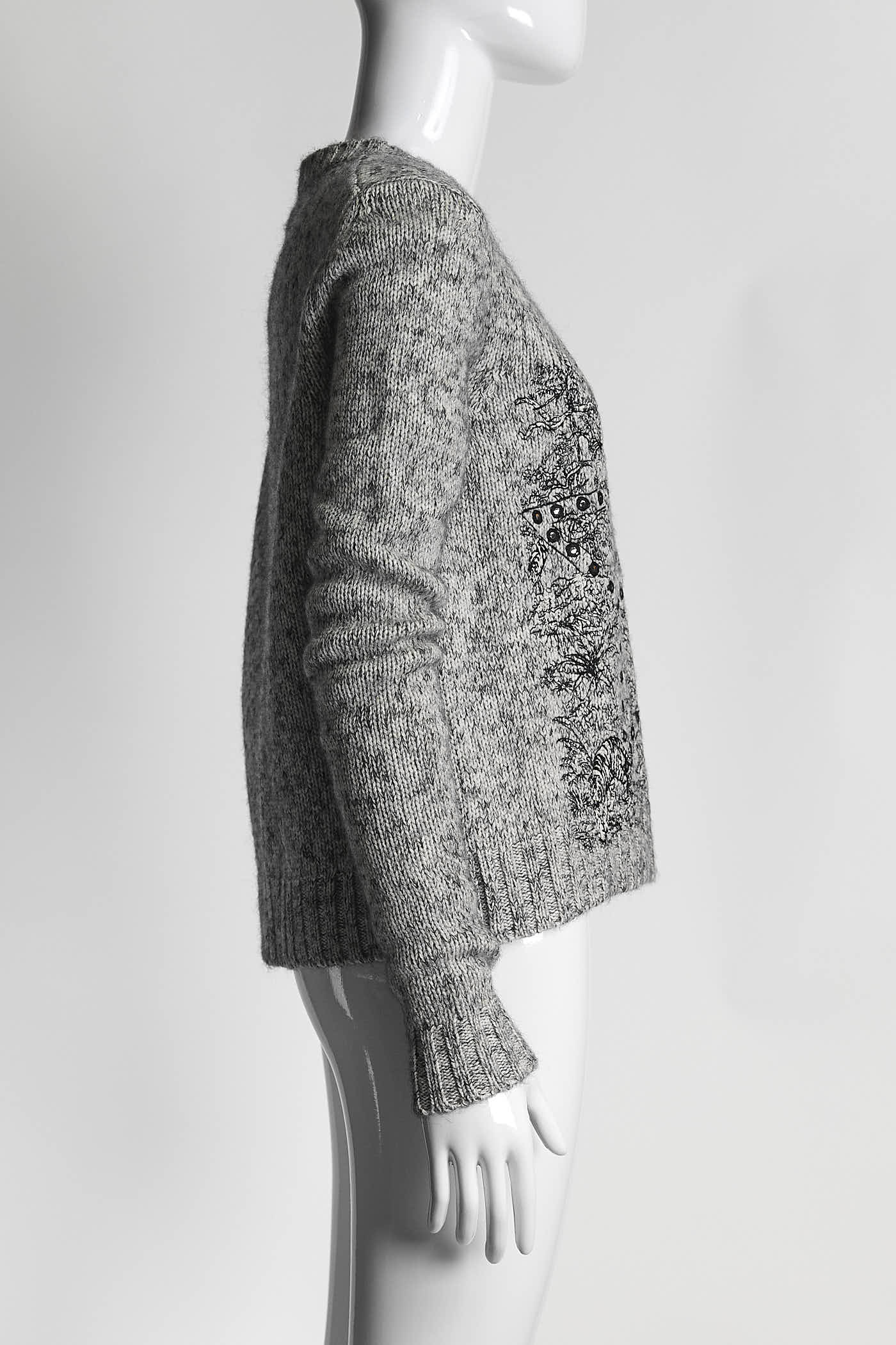 Christian Dior Grey Cashmere Sweater 40