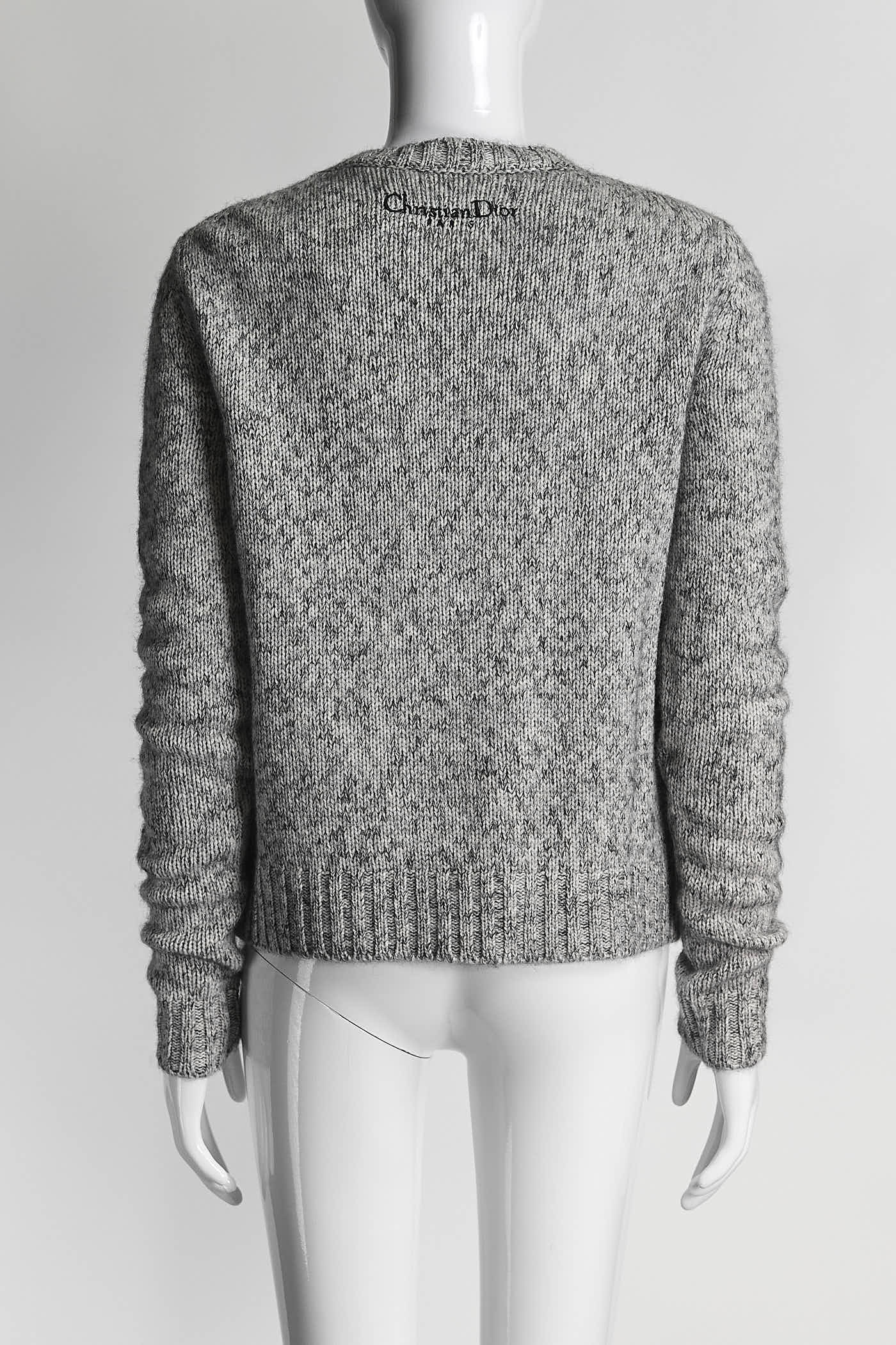 Christian Dior Grey Cashmere Sweater 40