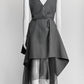 Christian Dior Grey Wool Dress w Black Mesh Detail  44