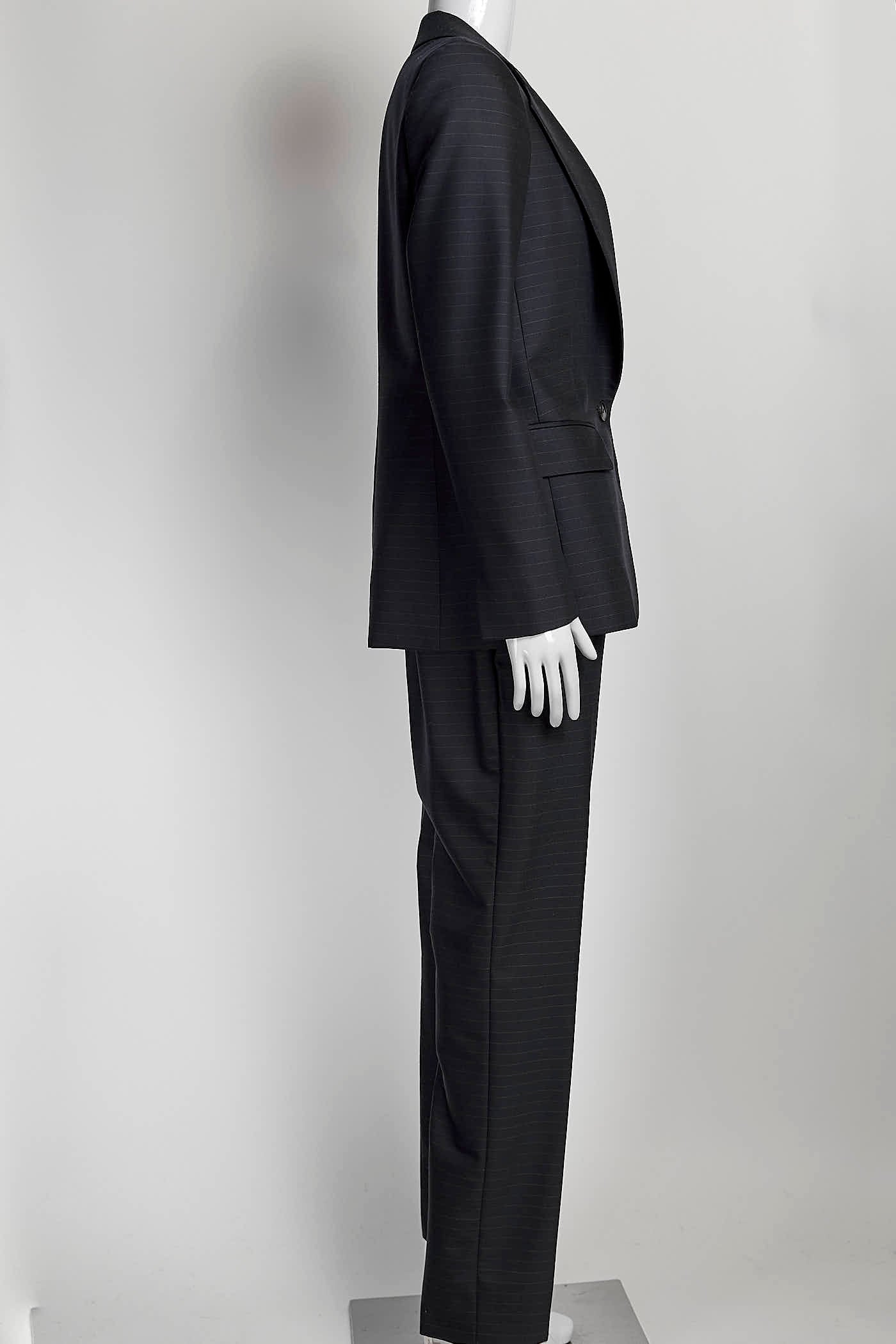 Christian Dior Navy Striped Runway Suit Top/ Blazer/ Pant FR38