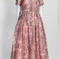 Christian Dior Pink Cotton Toile de Jouy Printed Dress 38