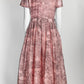 Christian Dior Pink Cotton Toile de Jouy Printed Dress 38