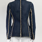 Christian Dior Raw Edge Denim Bar Jacket FR36