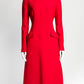 Christian Dior Red Wool Longsleeve Dress 38