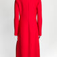 Christian Dior Red Wool Longsleeve Dress 38