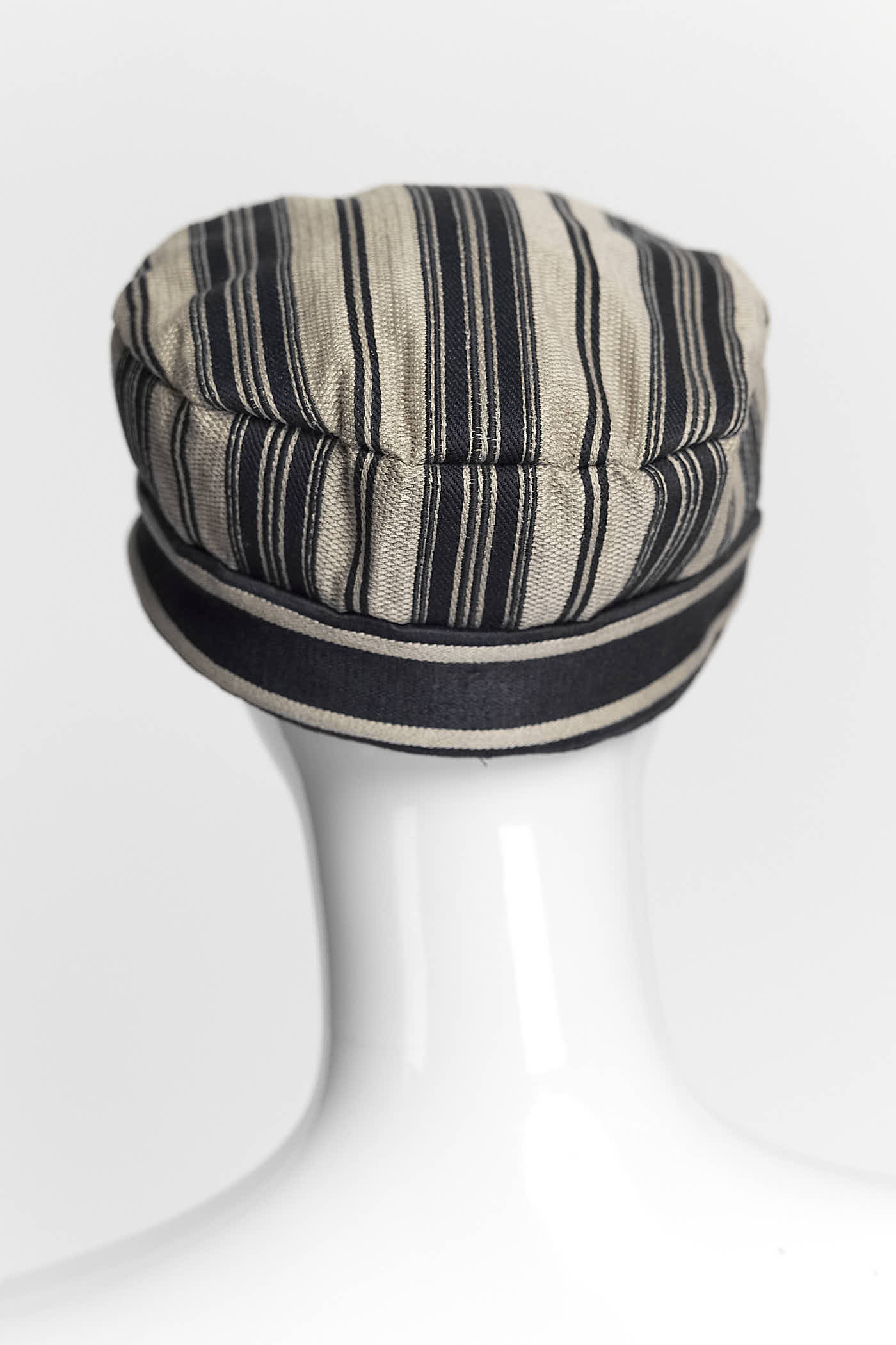 Christian Dior Striped Cotton Bayadere Newsboy Hat 58