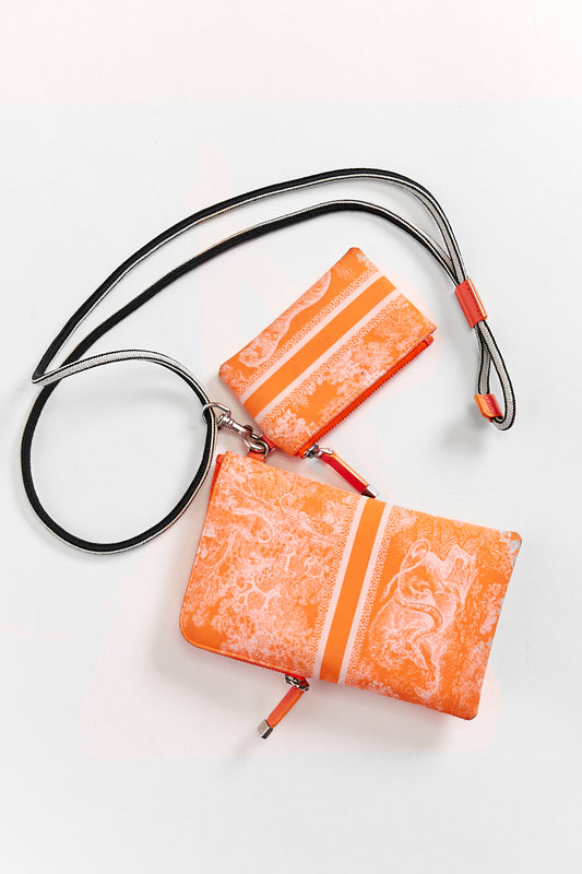 Christian Dior Travel Multifunctional Neon Orange Pouch