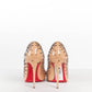Christian Louboutin Nude Heel w/Spike Studs Heel 37.5