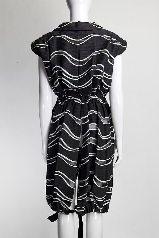 Chanel Black and White Patterned Dress FR38 IT42