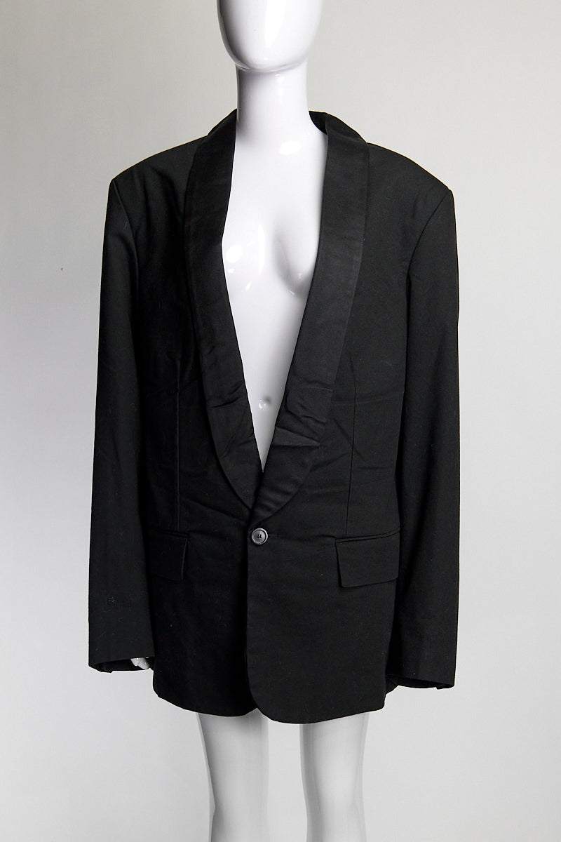 Balenciaga Tuxedo Style Single Breasted Blazer EU34