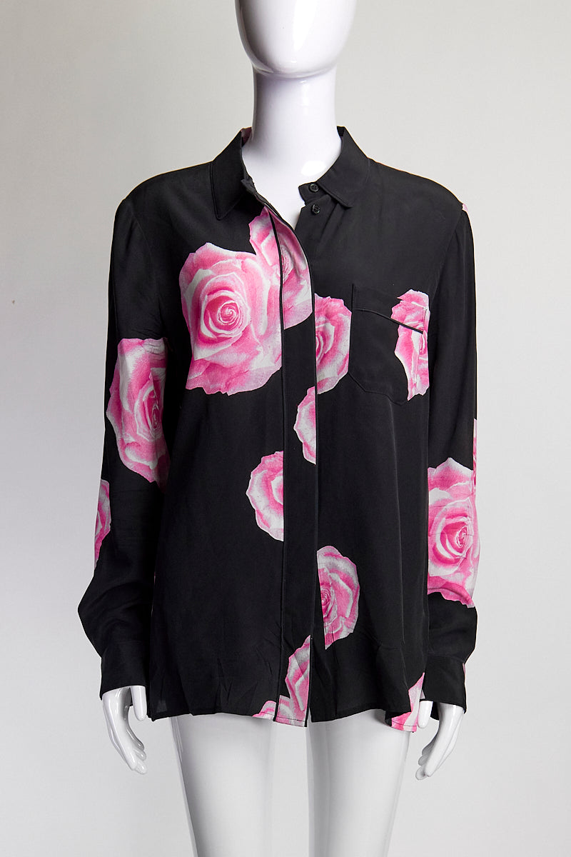 GANNI Pink Roses Blouse