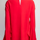 Givenchy Bell Sleeve Red Blouse