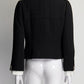 Chanel Black Crop Jacket with White Bow Detail FR36 IT40