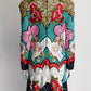 Naeem Khan Floral Glass Embroidery Multi Colored Mini Dress US 4