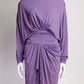 Alexandre Vauthier Purple Turtleneck Midi Dress US 6