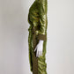 Zhivago Green Sequin Wrap Dress with Shoulder Pads US4