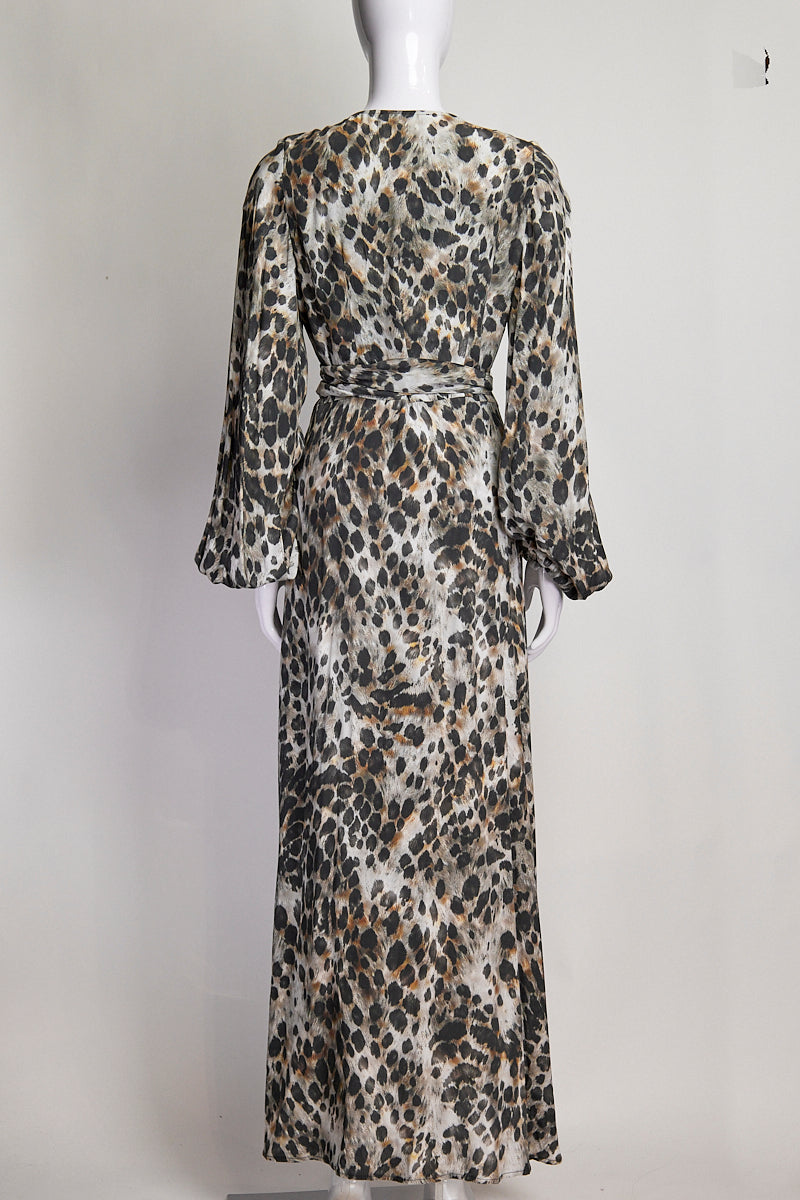 Smythe Animal Print Wrap Dress S