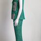 Prada Two-Piece Wool Blend Green Suit with Mink Trim IT42 FR38