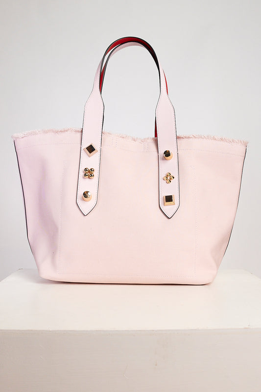 Christian Louboutin Canvas Frangibus Tote in Pink