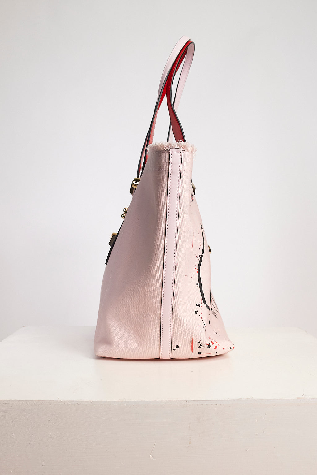 Christian Louboutin Canvas Frangibus Tote in Pink