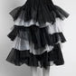 Comme Des GarçonsBlack/White Mesh Ruffles Skirt M