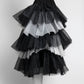 Comme Des GarçonsBlack/White Mesh Ruffles Skirt M