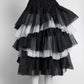 Comme Des GarçonsBlack/White Mesh Ruffles Skirt M