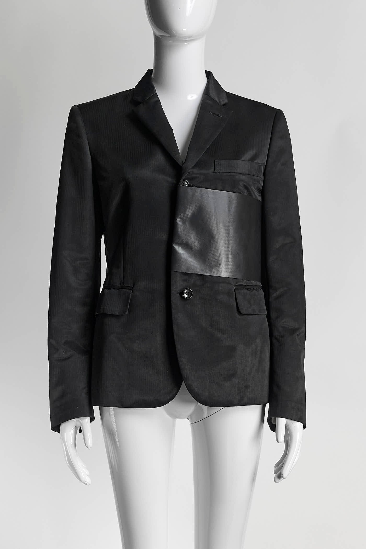 Comme des Garçons Black Blazer with PVC Detail M