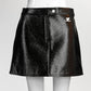 Courrèges A-line mini Black skirt 38