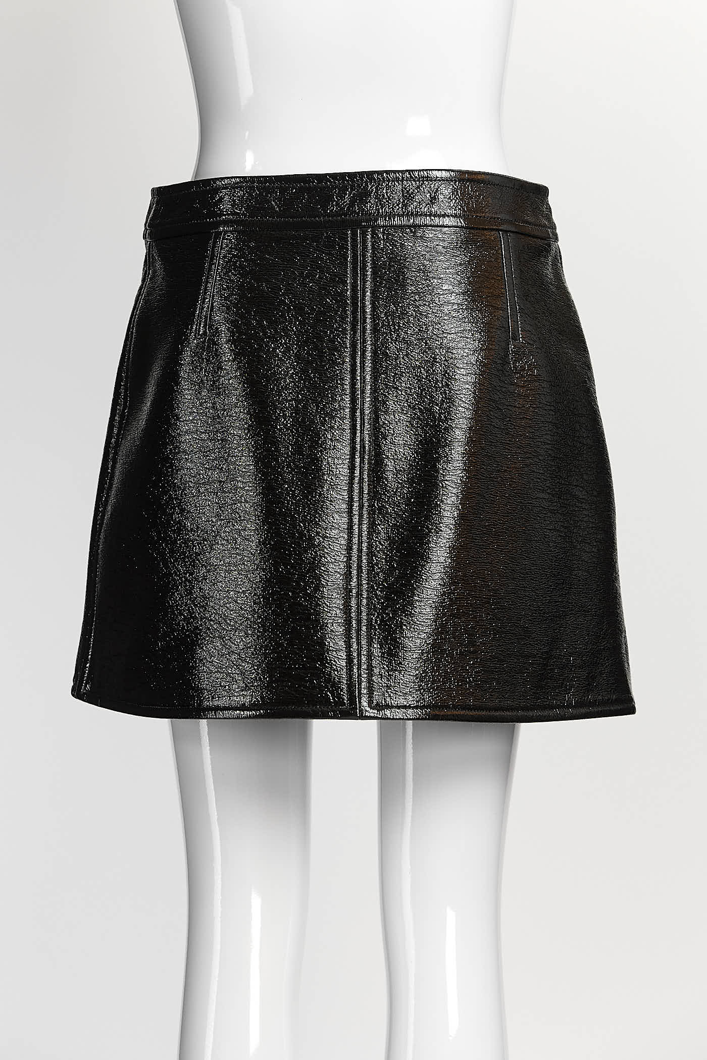 Courrèges A-line mini Black skirt 38