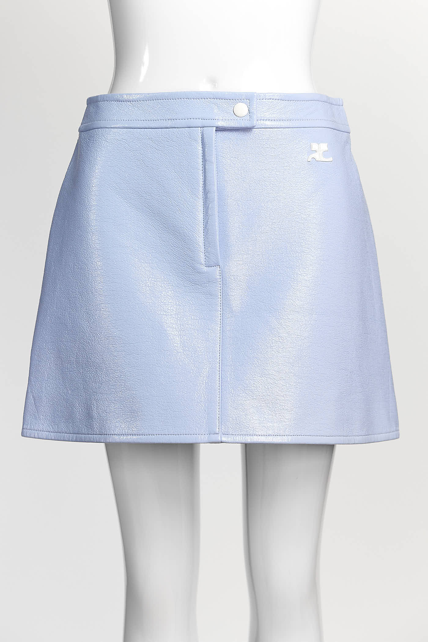 Courrèges A-line mini blue skirt 38