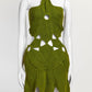 Cult Gaia Green Kint Dress M